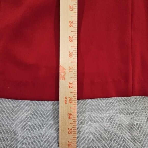 NUE by Shani S1025 Size 2 Leather Accents Red Shapewear Midi Dress Quiet Luxury - Picture 14 of 16